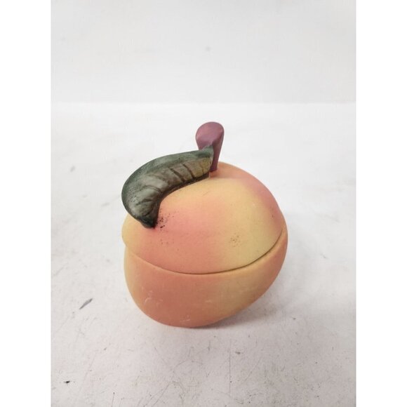 Vintage 1999 Candle In Yellow Red Apple Shaped Ceramic Jar Container NEW - Picture 2 of 10